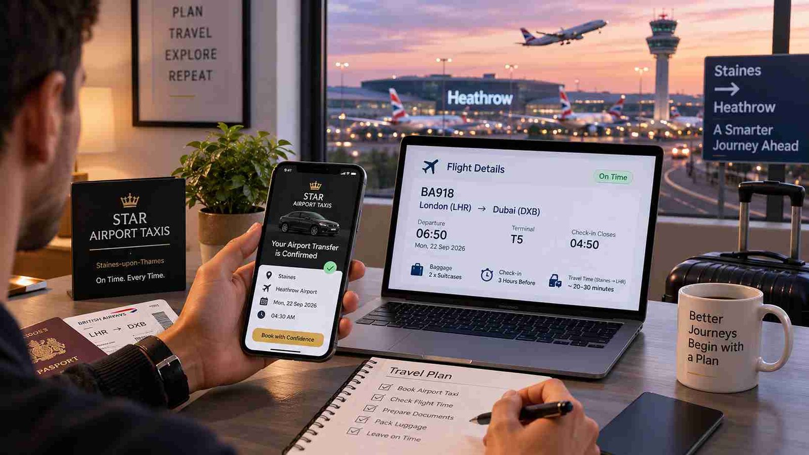 Airport Transfers from Staines Built Around Flight Timing and Flexibility