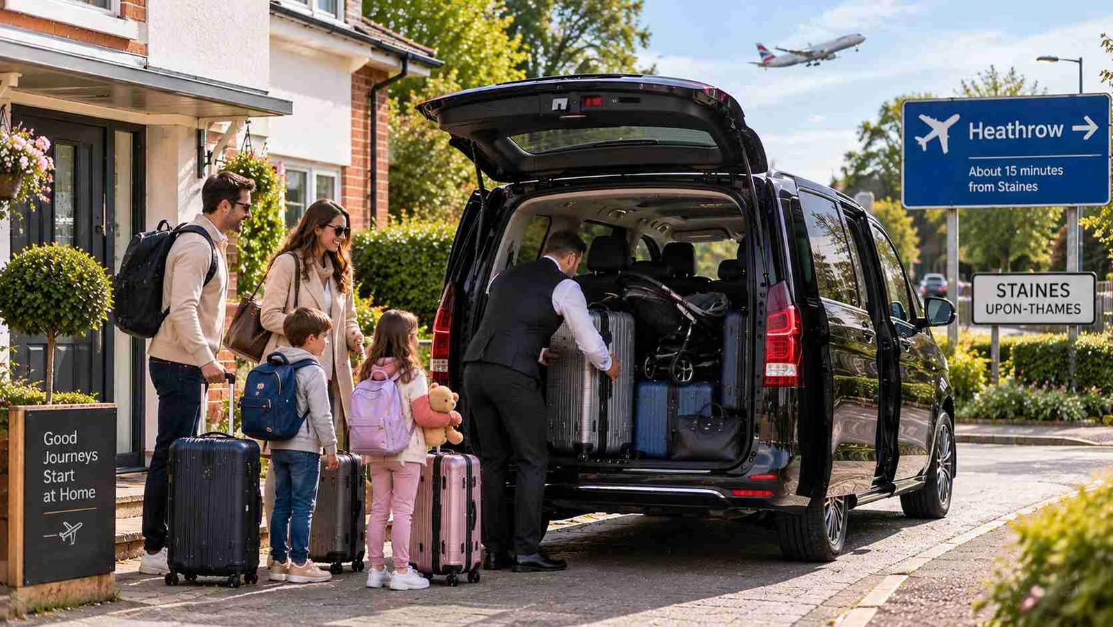 Family Airport Travel from Staines with Extra Space and Ease