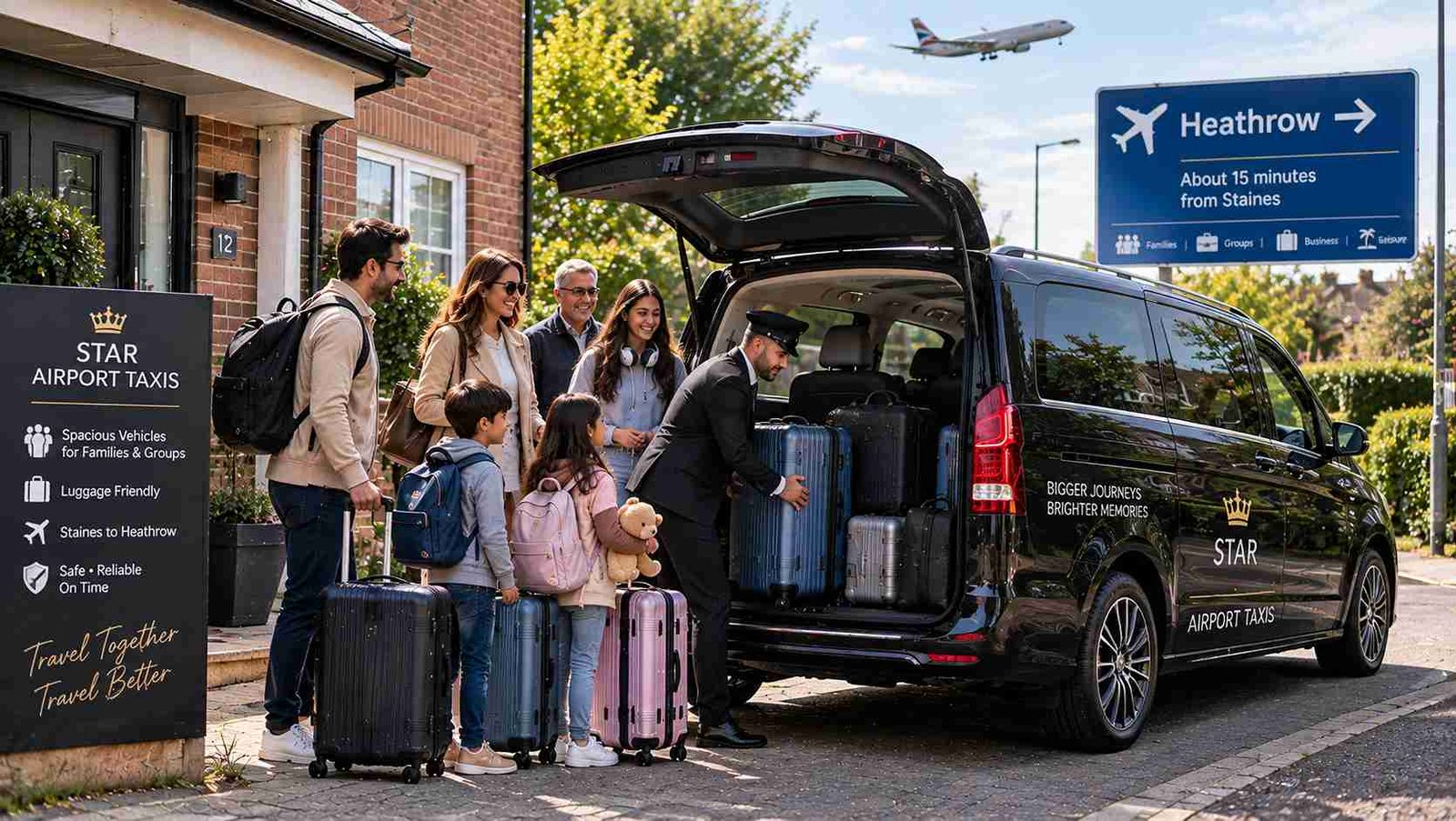 Spacious Airport Taxi Options for Staines Households and Group Travel